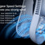 JISULIFE Portable Neck Fan Upgraded, 5000mAh Battery, Necksupport, 5 Speeds Gears Adjustment, Outdoor Wearable Hands-Free Fan