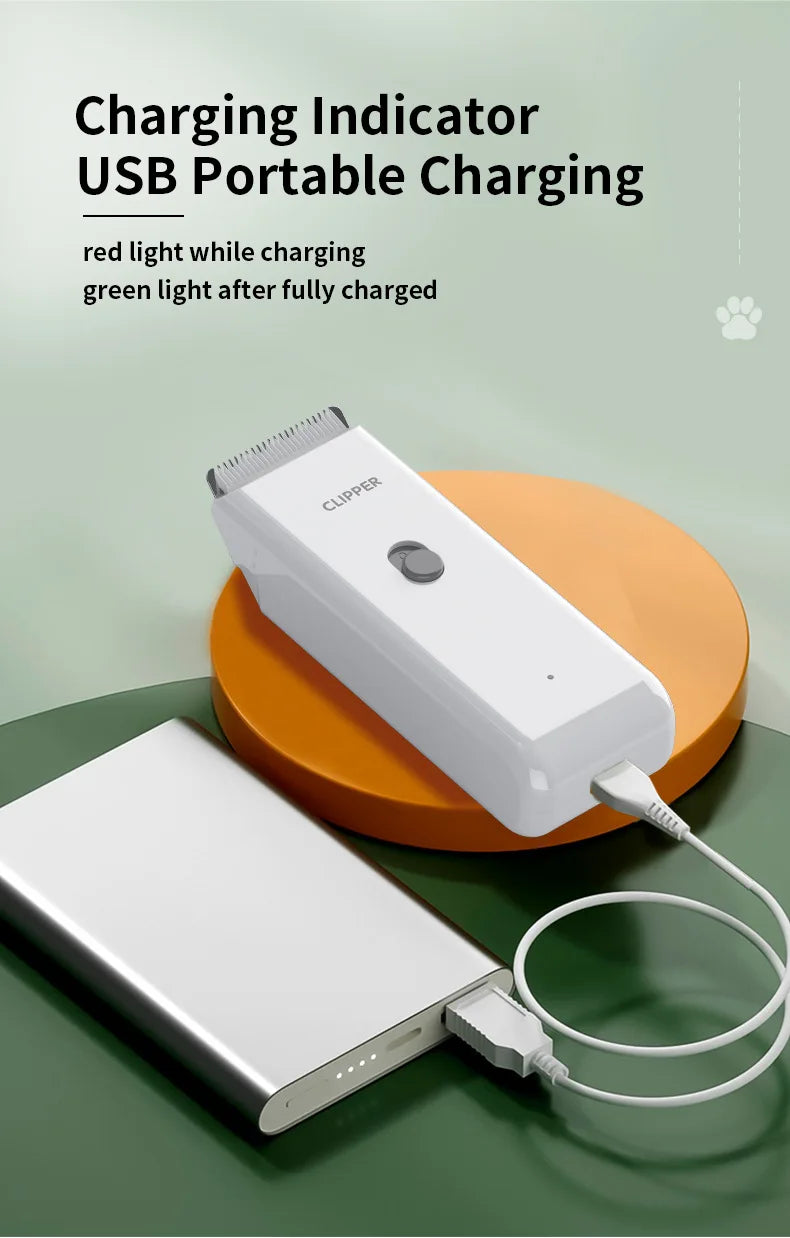 Small Dog Hair Clipper USB Rechargeable Pets Trimmer Cat Shaver Cutting Machine Puppy Carving Grooming Haircut Kit Low Noice