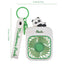 Portable Keychain Fan for Travel Small Cooling Mini Fans Rechargeable Cute Panda Travel Fan Handheld Fan Gift