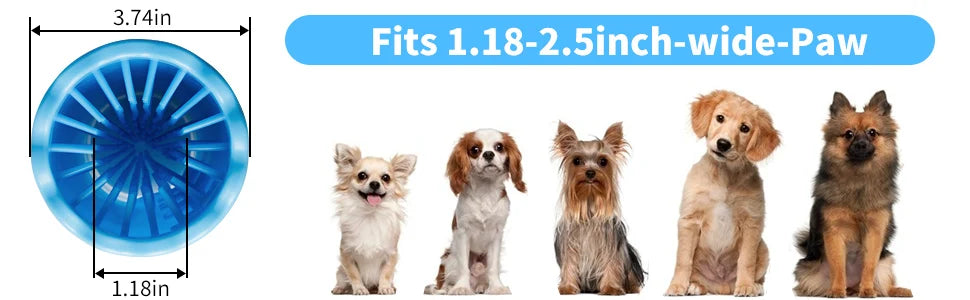 New Sustainable Durable Drop-Resistant Pet Foot Brush Cleaner Cup Quick Rubber and Plastic Cup for Dog Walking and Washing