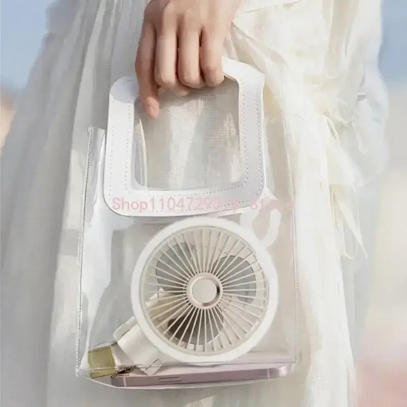 Rechargeable Clip On Fan USB Powered Foldable Cooling With LED Night Light 3 Speeds for Office Camping Adjustable Cooling Device