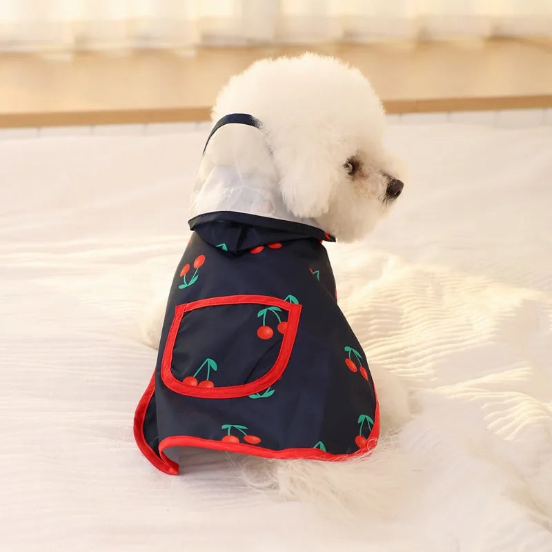 New Dog Raincoat Waterproof Hoodie Jacket Rain Poncho Pet Rainwear Clothes Teddy Ins Cute Outdoor Dogs Raincoat Accessories