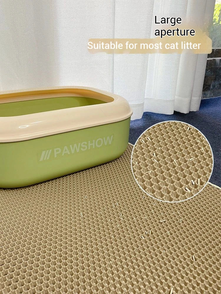 90x60CM Large Cat Litter Mat Waterproof Double Layer Non Slip Litter Box Tray Washable Durable Pet Toilet Sand Trapping Mat