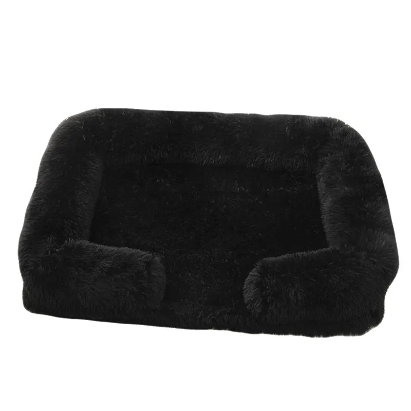 Winter Rectangular S M L XL Dog Beds Washable Plush Fluffy Dog Cat Bed Mat Pet Cushion Big Medium Kennel House camas para perro