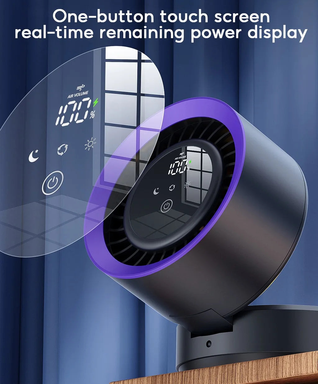 Eary Wall-mounted Fan Punch-free Foldable Fast Charging Desktop Fan With Night Light Magnetic Remote Control Air Conditioner Fan