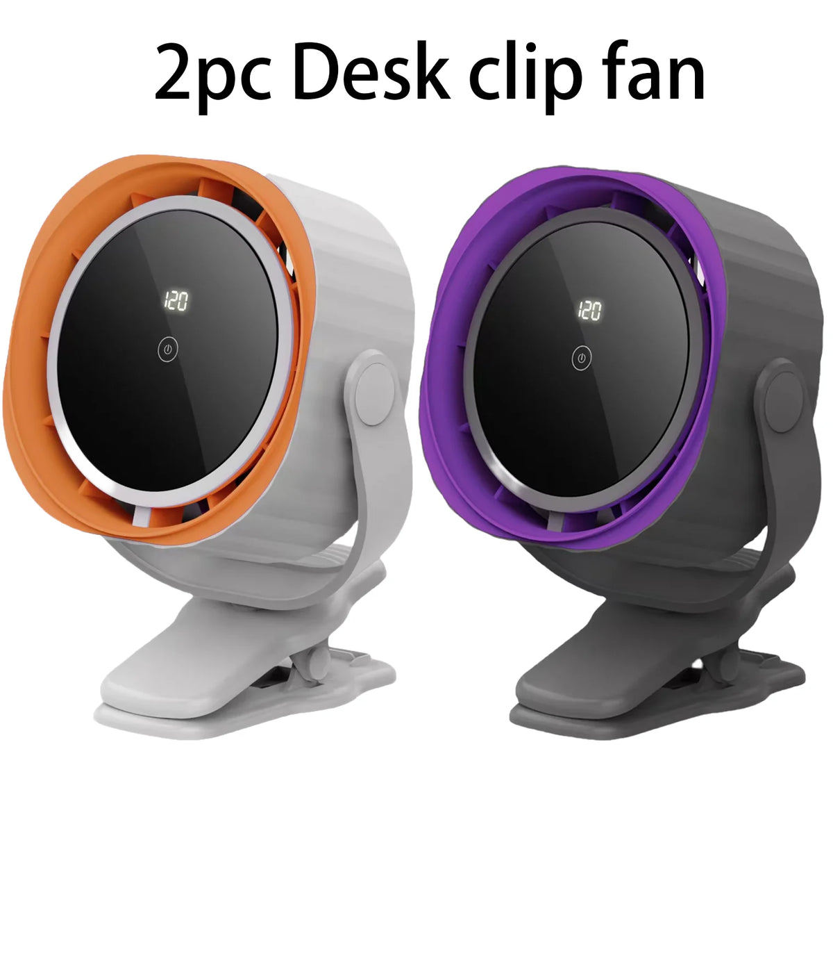 Clip on Fan for Bedroom 70ft Powerful Airflow 120 Speed Rechargeable 360° Adjustable 35db Quiet Table Desktop Fans for Summer