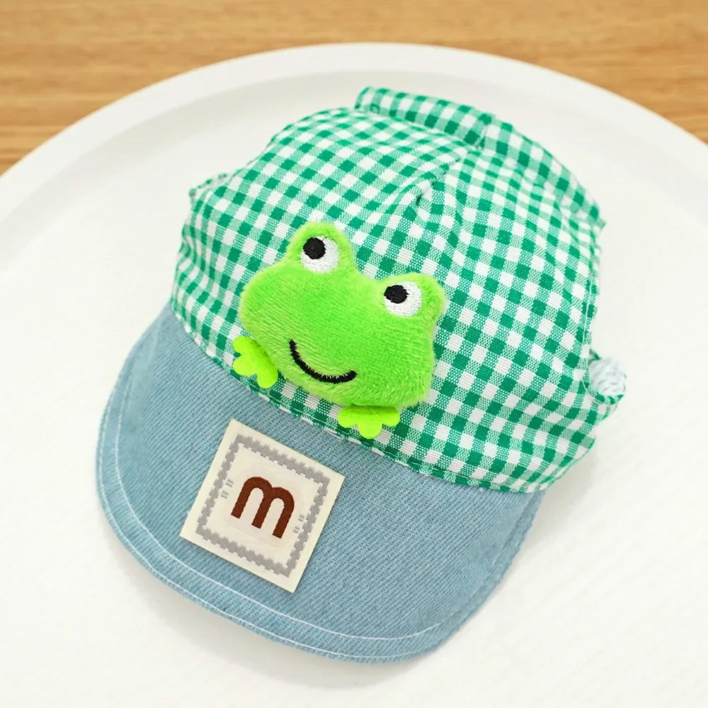 Cartoon Pet Harness Leash Sun Hat Set Cute Kitten Puppy Costume Cat Small Dogs Vest Harness Rope Cap 3pcs Outdoor Pet Supplies