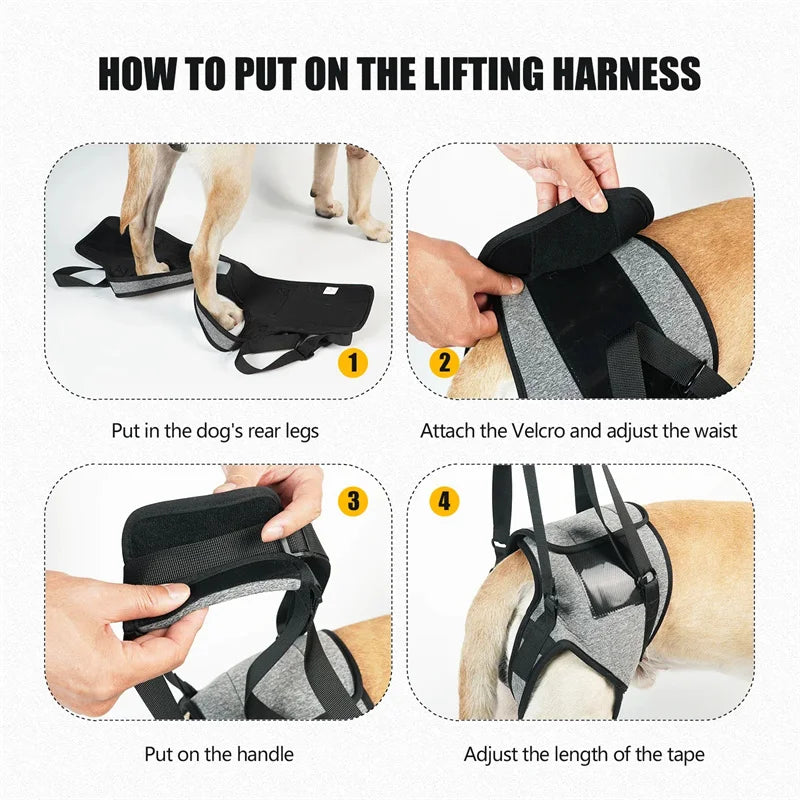 Dog Lift Harness  - Soft Padded Support for Rear Legs