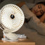 1800mAh Clip Electric Fan 5 Speed Quiet Rechargeable Desktop Portable Air Circulator Wireless Fan with LED Light Camping Fans