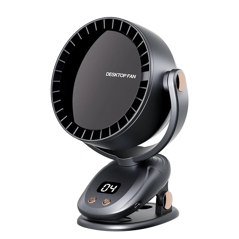New USB Multi functional Leaveless Clip Fan Outdoor Camping Desktop Charging Wireless Fan