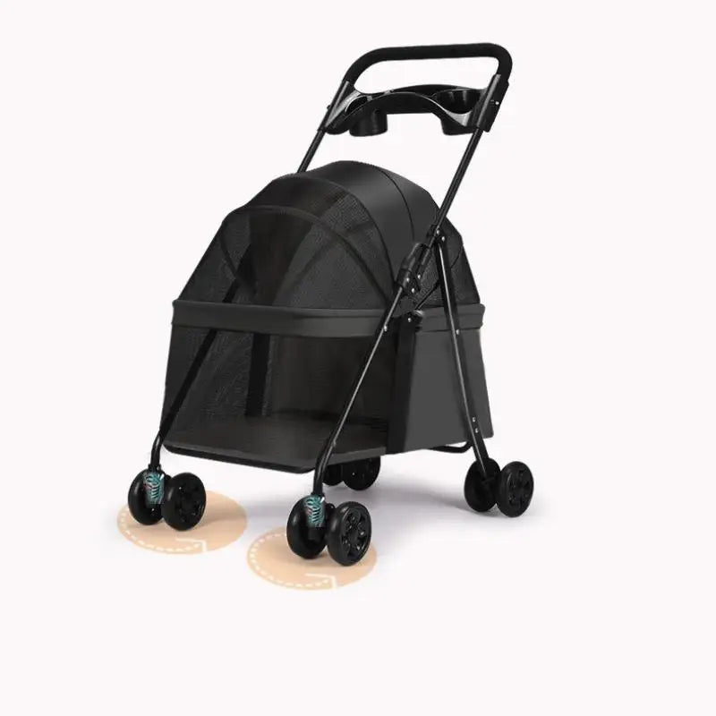 Foldable Pet Stroller - Perfect for Small Dogs, & Puppies