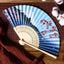 Portable Bamboo Folding Fan Bamboo Handle Japanese Style Props Fan Paper Home Decoration Fan