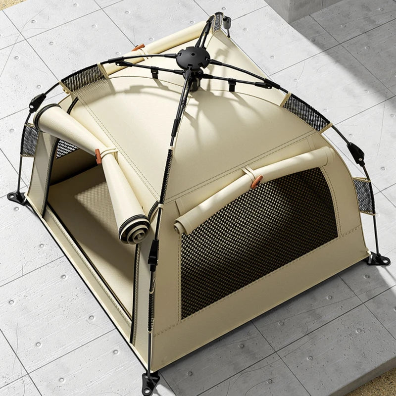 Waterproof Oxford Cloth Dog Tent  Automatic Folding Pet House  Outdoor Camping Dog Bed  Multi-Layer Protection Pet Shelter