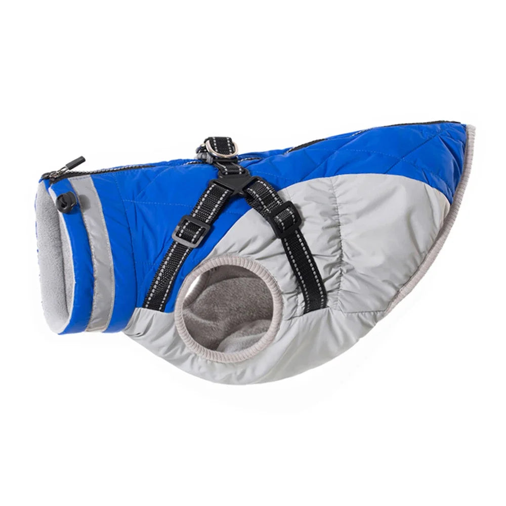 Waterproof Dog Jacket with Harness - Winter Warm Coat for Small & Large Dogs (Labrador, Chihuahua, French Bulldog)