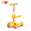 For 2-8 Years Children Cycling Kick Scooter With Seat And Pusher Flash Wheels Board Adjustable Height Kid Foot Pedal Scooters