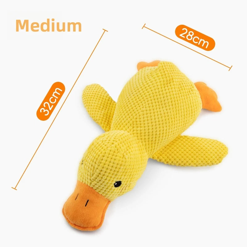 Dog Toy Plush Companion Sleeping Duck Anti Biting Molar Cleaning Relief Boring Duck Sound Pet Toy