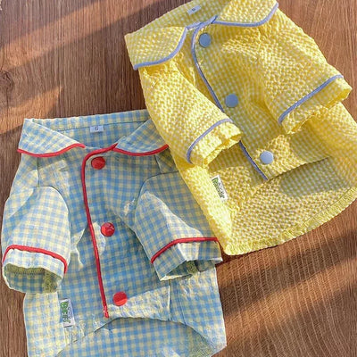 Dog Clothes Pet Plaid Loungewear Comfort Maltese Bigbear Schnauzer