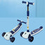 Kid Foot Scooter With Music And Folding Seat Flash Wheels Board Adjustable Height For 2-12 Years Children Cycling Kick Scooter