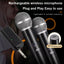 Wireless Microphone 2 Channel UHF Fixed Frequency Handheld Mic Microphone for Party Karaoke Professional Church Show Meeting-ADS1505