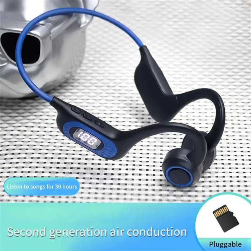 Bone Conduction Bluetooth-Compatible Earphone IPX8 Swimming IPX4 Waterproof Headset Support TF Card Wireless Headphone