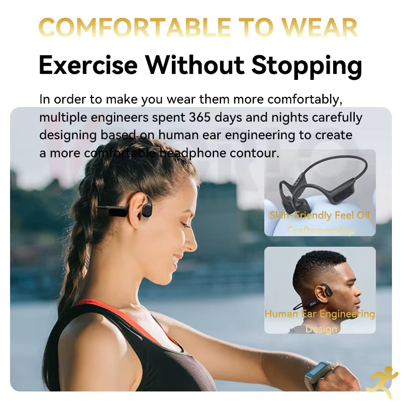 Xiaomi Bone Conduction Headphone Bluetooth Bass Wireless Headset MP3 Player Cycling Fitness Earphone IPX8 Waterproof Swimming