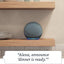 Echo (Newest Model), Alexa Speaker with Premium Sound, Ideal for Large Bedrooms, Living Rooms and Kitchens, Twilight Blue-AM1502