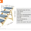 VEVOR Wooden Pet Steps and Ramp Combo 2-in-1 Design Foldable Access for Beds Steps Structure for Pets of Small to Large Size